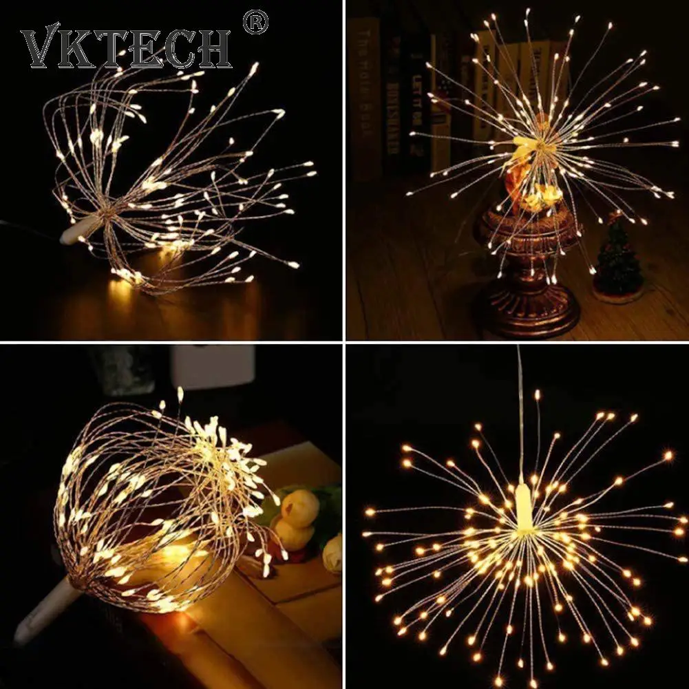 

Рождественская гирлянда с изображением одуванчика и фейерверка, 120/светодиодов, для улицы, сада, газона, ландшафта, украшения, рождественско...