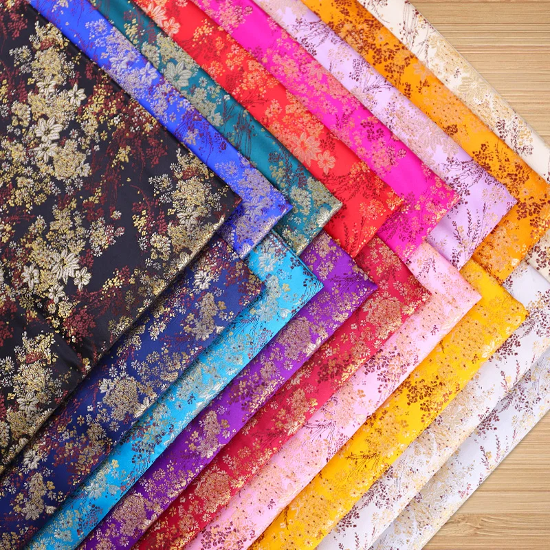 Pattern brocade fabrics damask jacquard cloth high quality designer fabric for cheongsam and kimono DIY patchwork