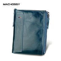 hot genuine leather women wallet purses coin purse female small portomonee bifold rfid wallet lady purse for men money bag