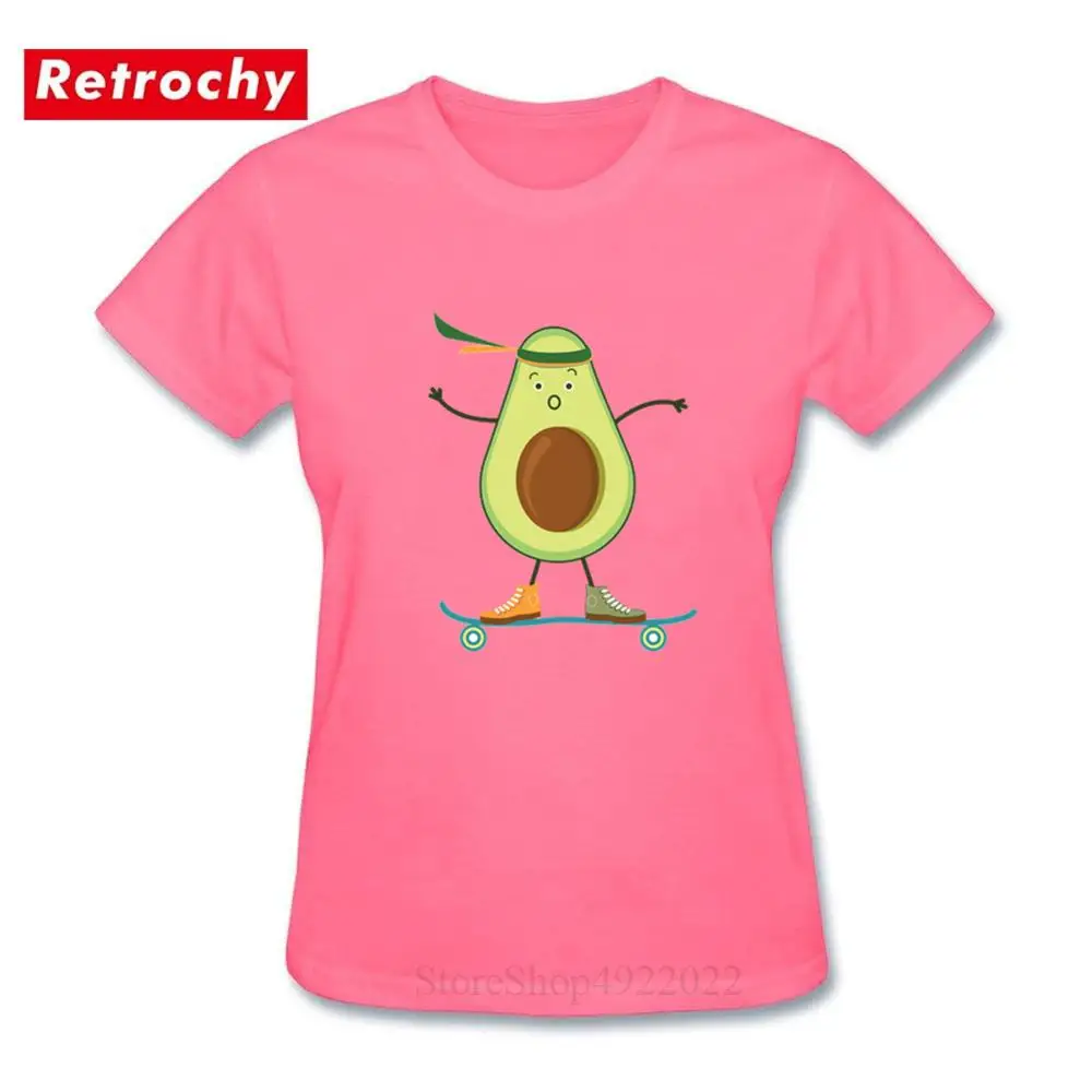 Женская футболка большого размера с принтом авокадо круглым вырезом и коротким