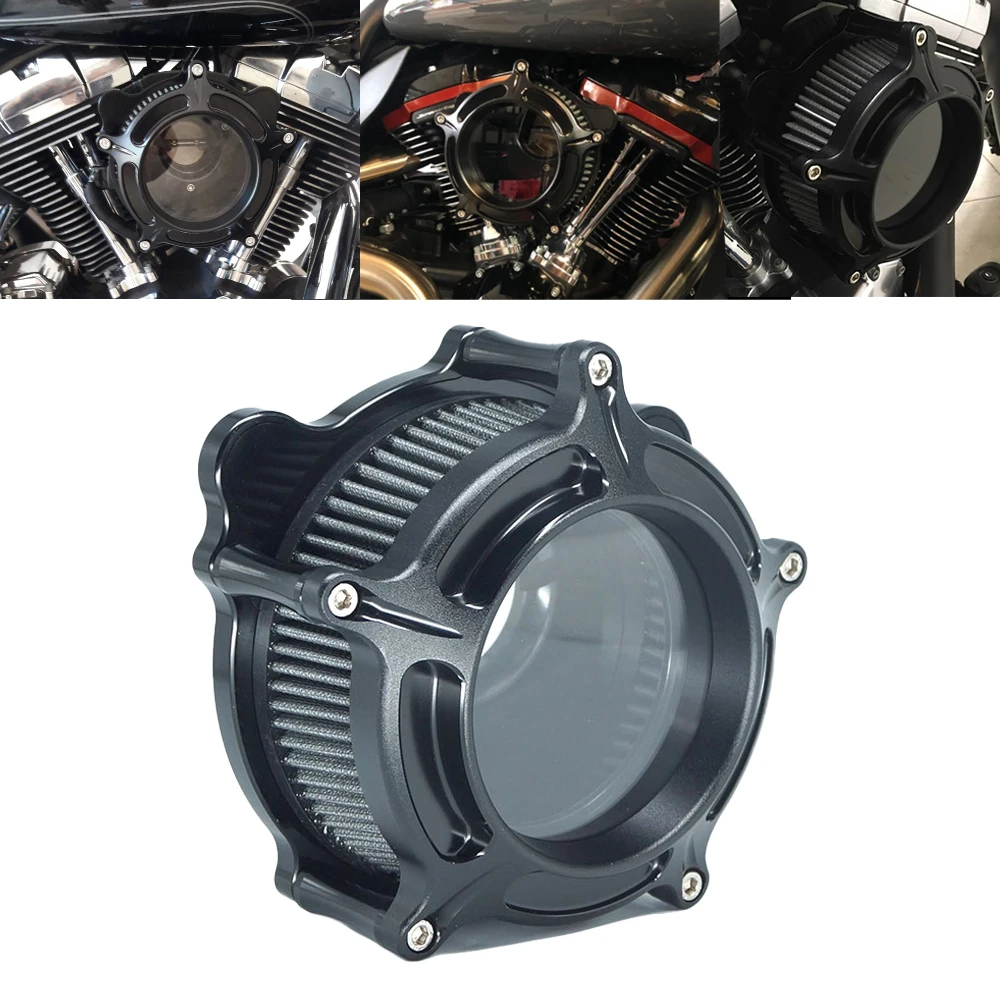 RSD Clarion Air Cleaner Intake Filter Matte Black For Harley Sportster XL Dyna FXDLS Touring Electra Road Glide Softail Fat boy