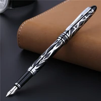 picasso 901 metal fountain pen amorous feeling of paris iridium fine nib black silver office business school writing gift pen