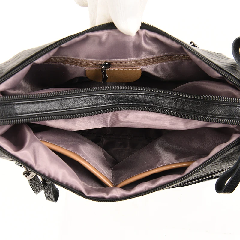 

Women's Soft PU Leather Retro Shoulder Bag Simple Trendy Messenger Bag Pure Color Wild Ladies Elegant Crossbody Bags Sac A Main