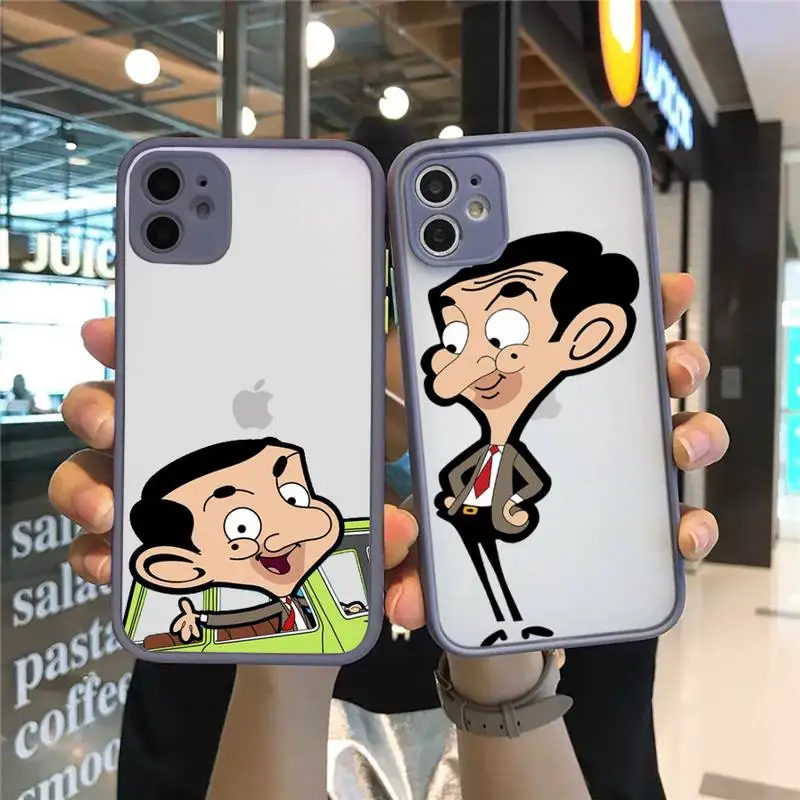 

funny Row bear cartoon Phone Cases Matte Transparent for iPhone 7 8 11 12 s mini pro X XS XR MAX Plus cover funda