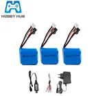 Обновление 7,4 v 800mAh 18350 батарея для H100 H102 JJRC S1 S2 S3 S4 S5 Высокоскоростной RC лодки запасные части 7,4 v литий-ионный аккумулятор зарядное устройство