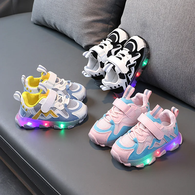 

children's shoes, children's light-up shoes, boys' sports shoes, girls' soft-soled breathable shoes, luminous baby shoes CS32