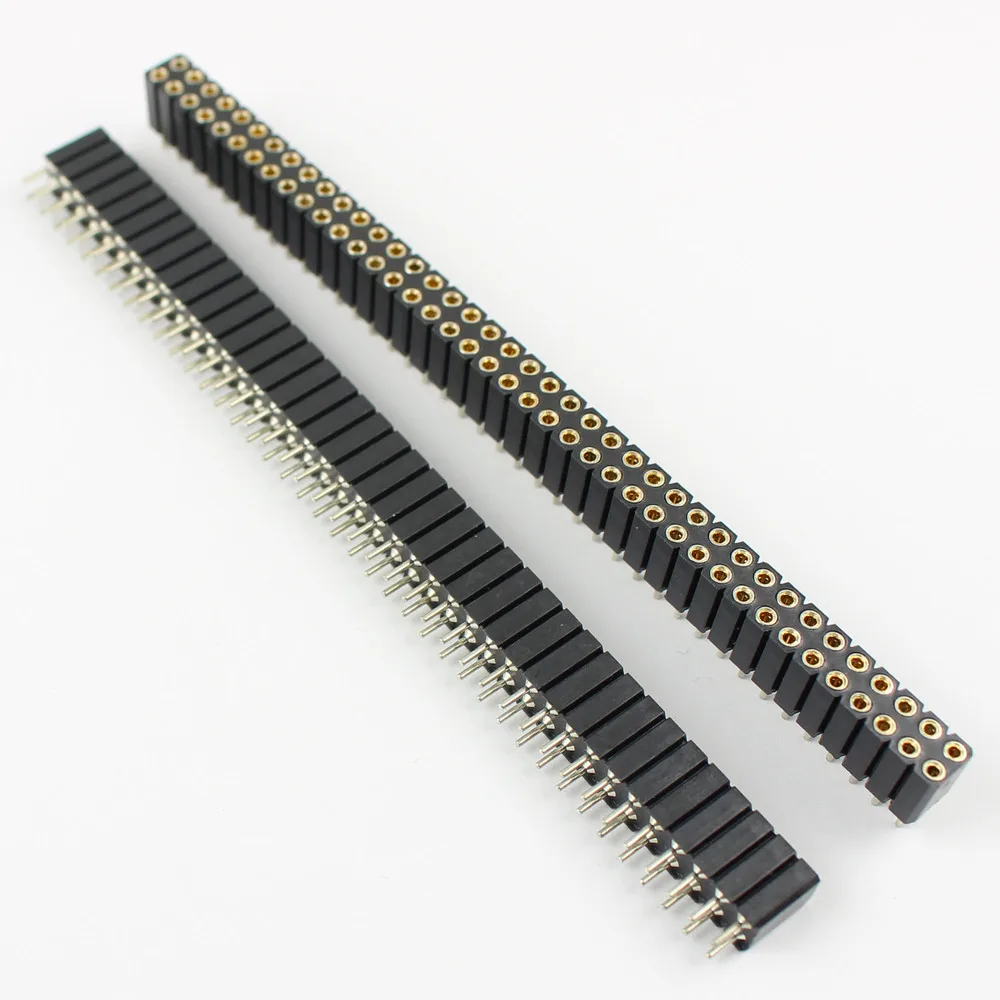10 шт. 2 54 мм Шаг 2x40 Pin 80 женский двухрядный оловянный круглый штыревой разъем PH: 7 |