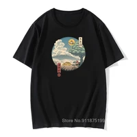 neighbors ukiyo e cotton fabric t shirt for men classic japan style short sleeve t shirt popular anime totoro tshirt