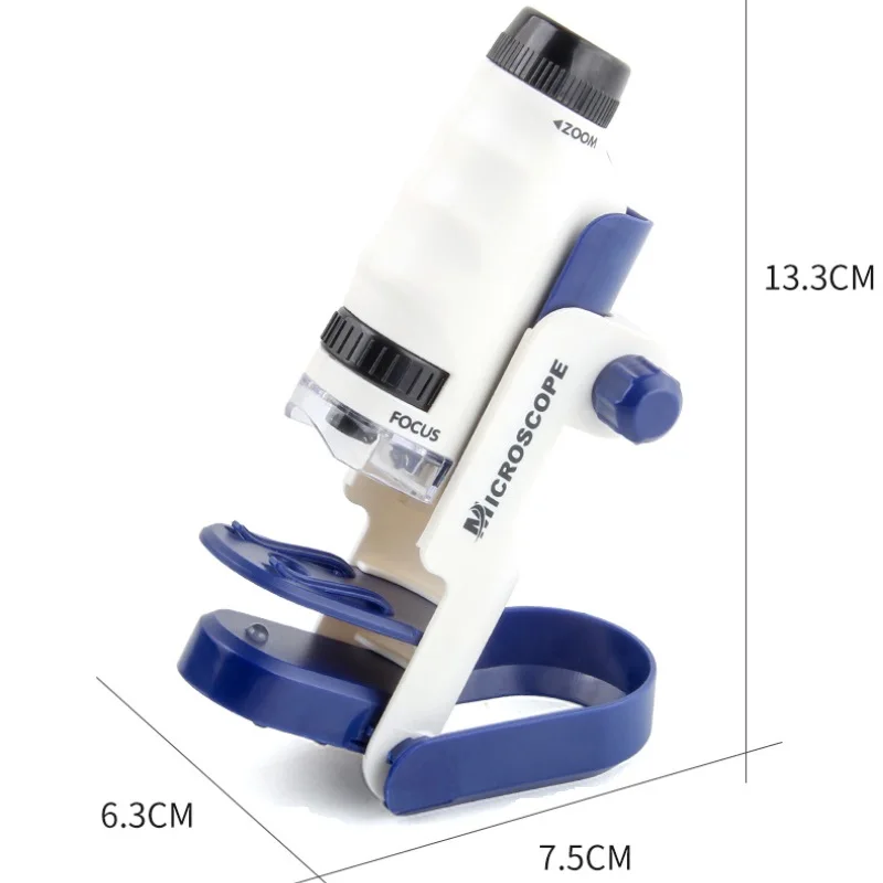 

60X-120X Biological Microscope Illuminated LED Monocular Student Microscope Magnifier Endoscope Magnification Observe Toys