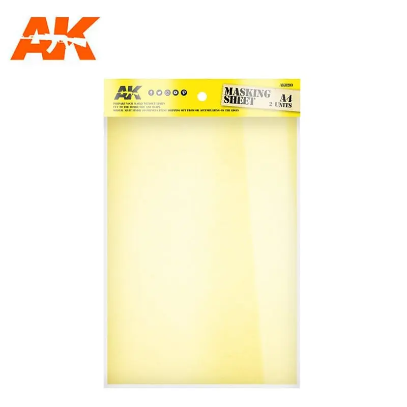 

AK-Interactive AK8210 Masking Tape (A4 Size 2 pcs) Masking Sheet Model Making Kits