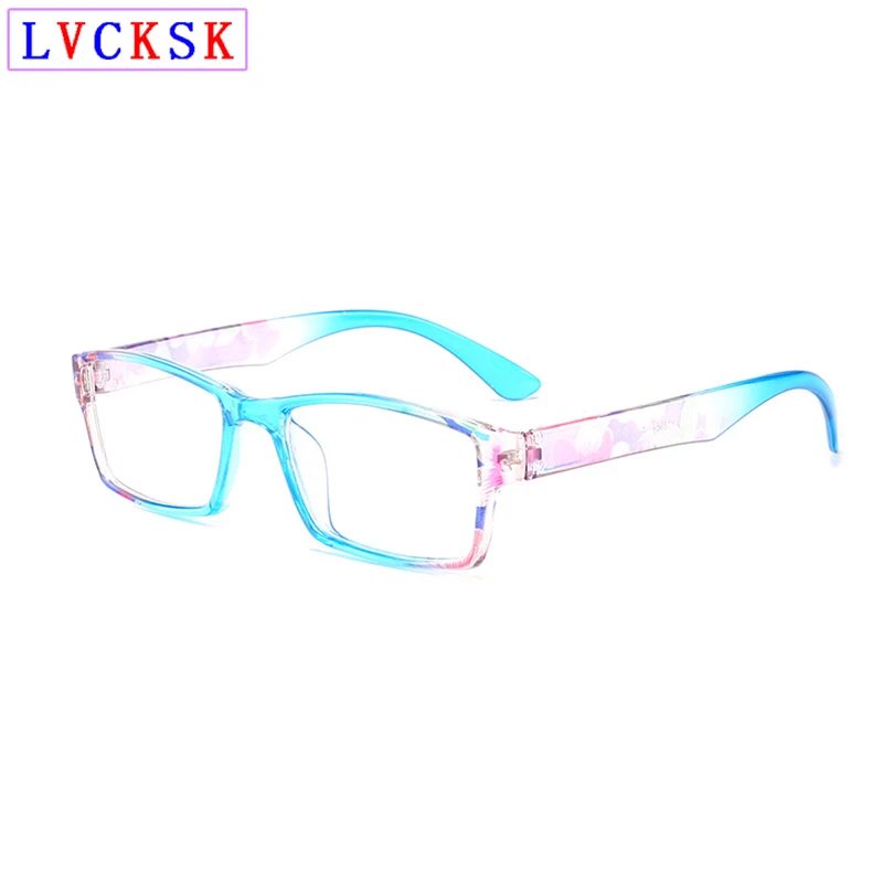 Модные квадратные прозрачные очки для чтения женщин и мужчин с принтом на ногах