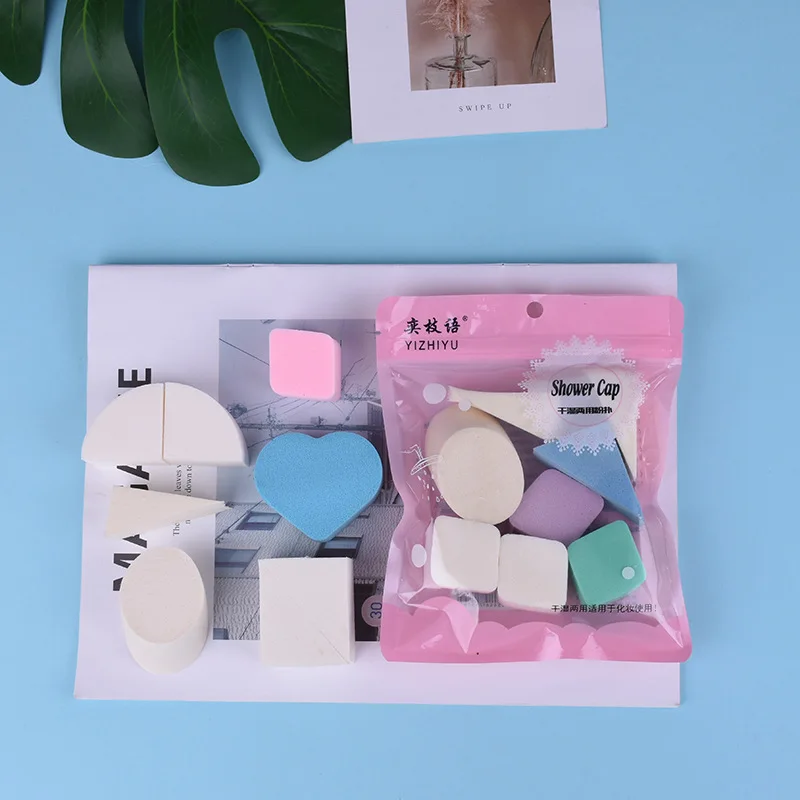 

8 шт./компл. набор косметических спонжей для макияжа Мягкая губка для растушевки капель воды косметическая губка для лица Жидкая основа для ...