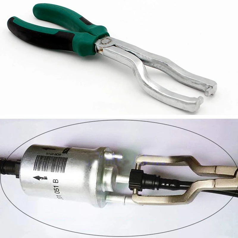 

Fuel Filter Calipers Gasoline Pipe Fittings Special Clamp Rubber Handle Fuel Hose Pipe Buckle Removal Pliers(9 Inches in Length)