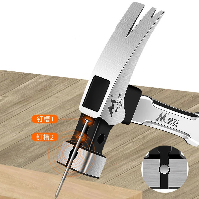 Woodworking Claw Hammer Automatic Nail Suction Multifunctional Anti-skid Shockproof Magnetic Steel Hand Tool | Инструменты