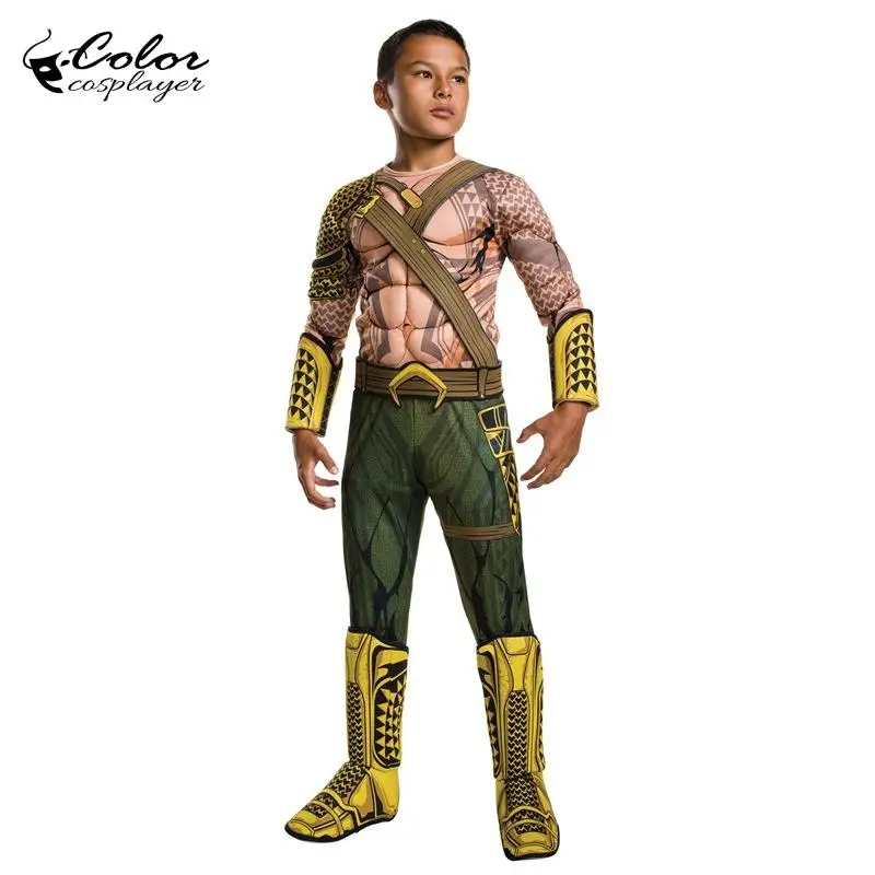 Цветной косплейный костюм для мальчиков одежда супергероя карвиналя Артура