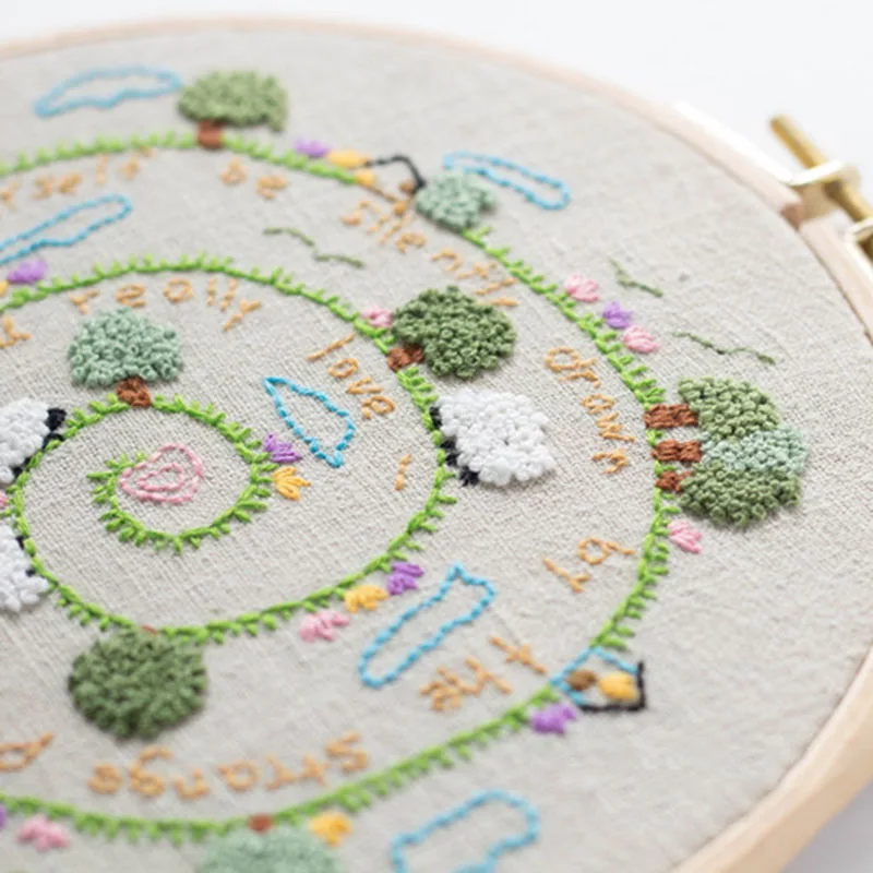 

Набор для вышивки «сделай сам», Набор для вышивки с принтом растений, цветные нитки для подарков ручной работы, S55