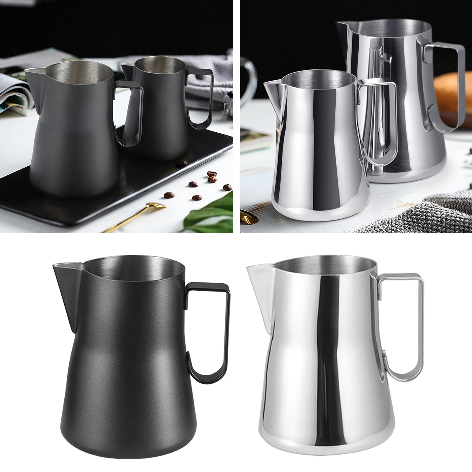 

Stainless Steel Milk Frothing Pitcher Milk Frothing Jug Milk Foamer Mugs Cappuccino Pitcher Creamer for Espresso Machine