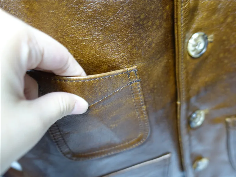 Мужской жилет из натуральной воловьей кожи коричневый без рукавов размера xxxxl 4xl