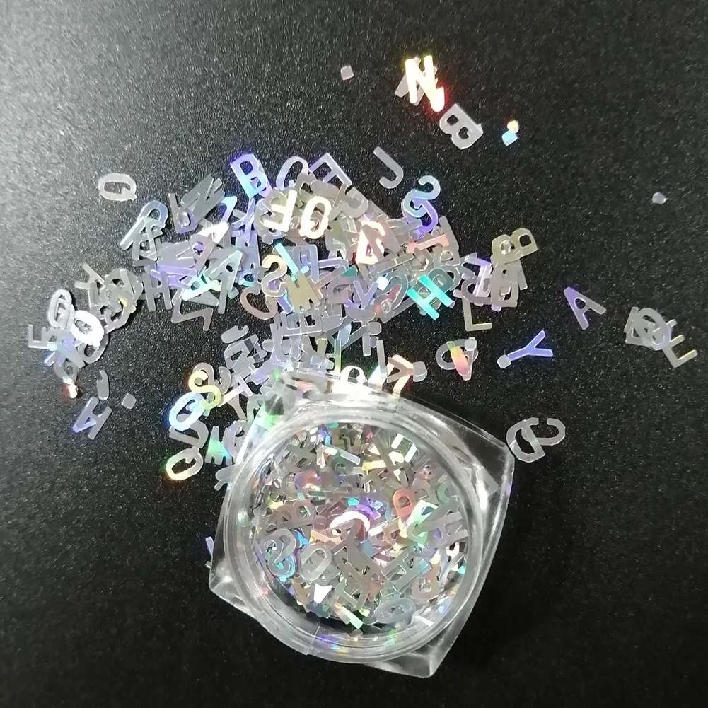 Зеркальные буквы Гель лак акриловый зеркальный дизайн ногтей украшение