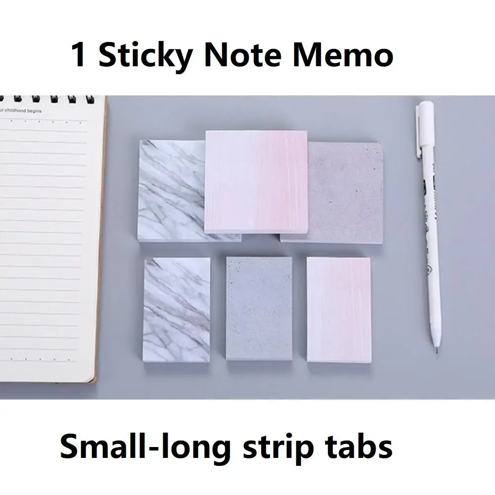

Simple Marble Pattern Self Adhesive Memo Pad Sticky Notes School Office Stationery Notepad Dispenser Sheets Tabs Message Memo
