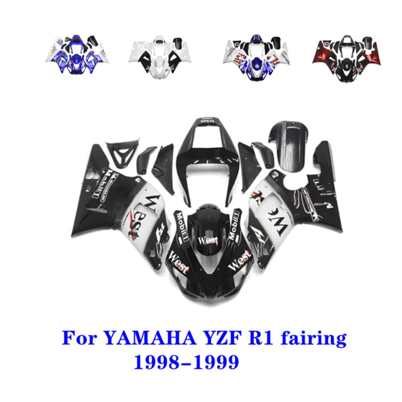 

Подходит для Yamaha YZFR1 YZF1000 1998-1999 ABS Инжекционный обтекатель комплект, мотоцикл YZF-R1 r1 98 99 обтекатель корпуса многоцветный optio
