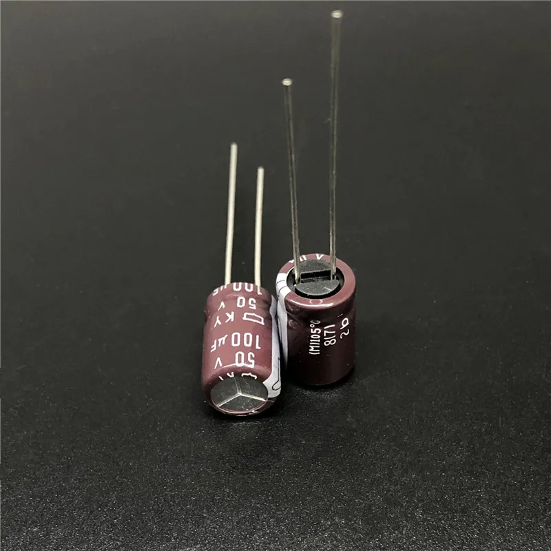 10 шт. 100 мкФ с алюминиевой крышкой, 50В NCC серия Ky 8x11,5mm низкая ESR 50V100uF Алюминий электролитический конденсатор с алюминиевой крышкой