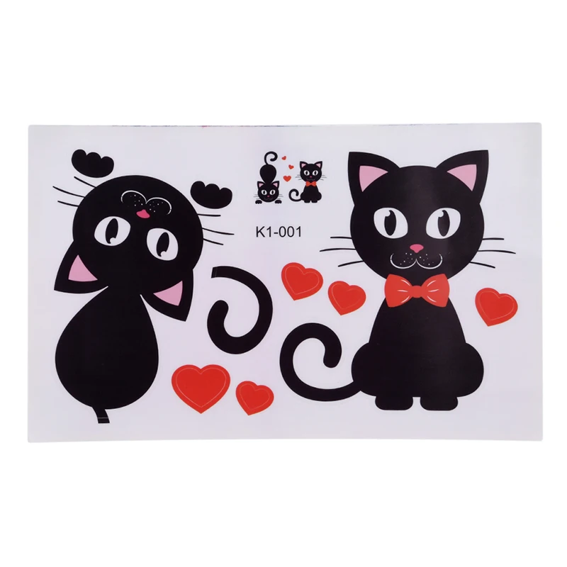 DIY Creative Black Cat Love Cartoon Removable Switch Stickers Decal Socket Paste PVC Wall Sticker Home Decor | Дом и сад