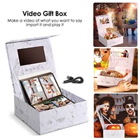 flowers box video player 7in lcd screen gift box with video universal greeting card watching booklet for wedding birthday gift