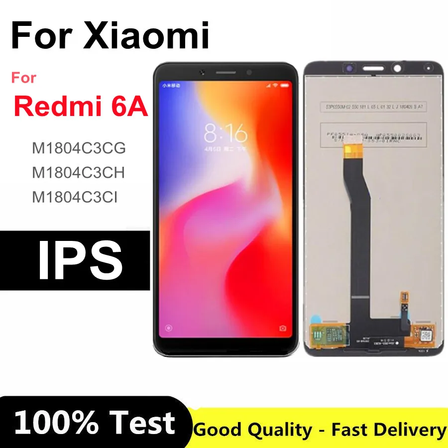 

5.45" For Xiaomi redmi 6A LCD Display Touch Screen Digitizer Assembly+Frame For Xiaomi Redmi 6 Global Version