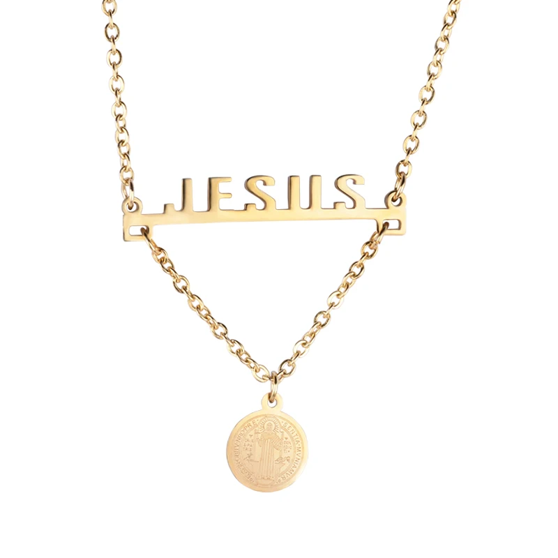 Ожерелье Jeroot с подвеской золотого цвета женское ювелирное изделие в стиле Иисуса