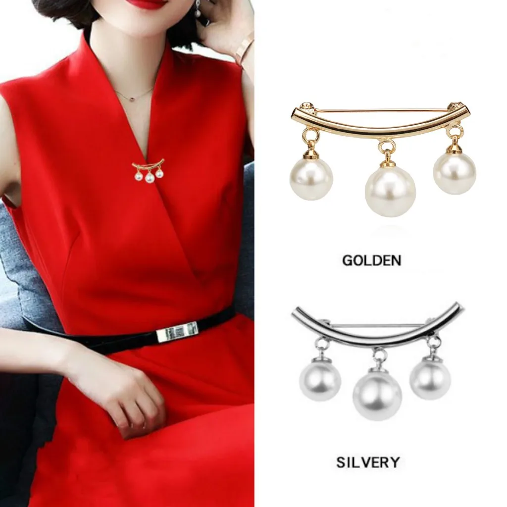 Brooches for women Fashion Brooch Pin Collar Pearl Decor Corsage Jewelry Women Gift Costume beautiful brooches Mujer | Украшения и