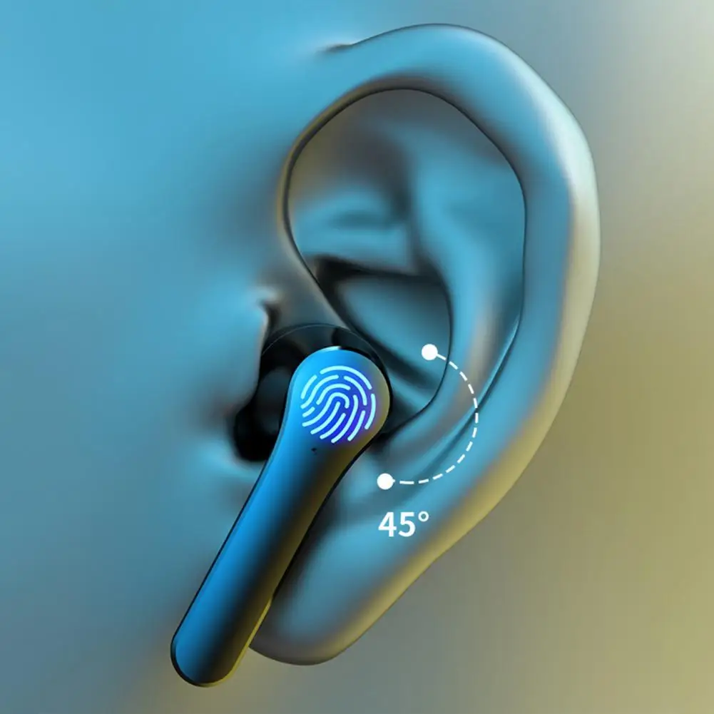 

LB-20 Bluetooth 5.0 Wireless IPX6 Waterproof Smart-Touch Half In-ear Stereo Earphones With Mini Portable Charging Box