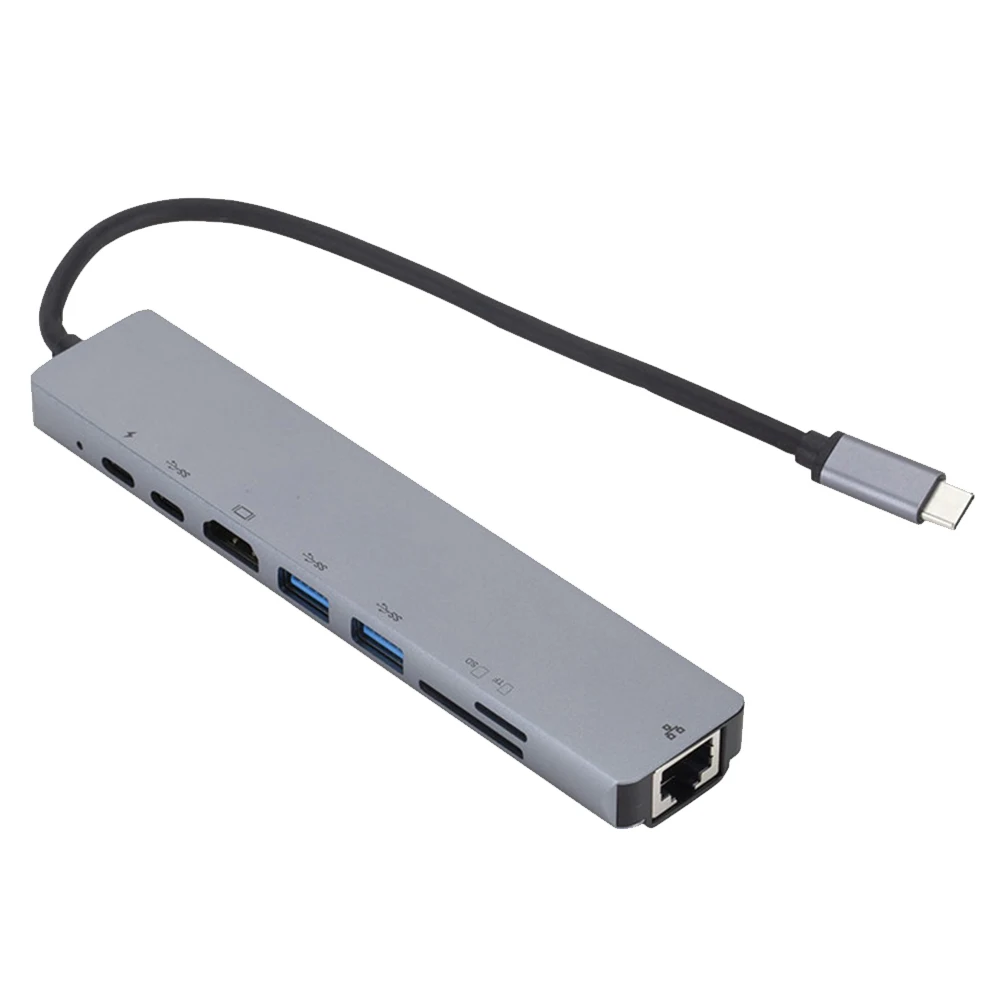 8 в 1 удлинитель для путешествий type-c USB C концентратор мульти разветвитель ПК