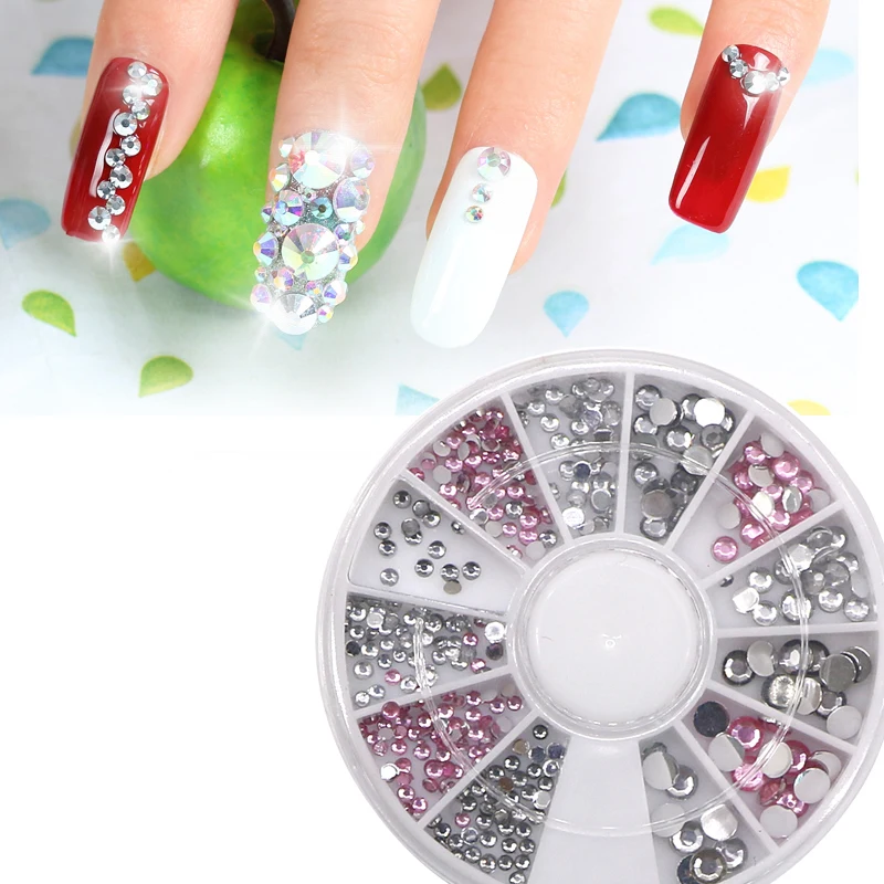 1 коробка розового и белого цвета усеяны искусственными драгоценными камнями Для