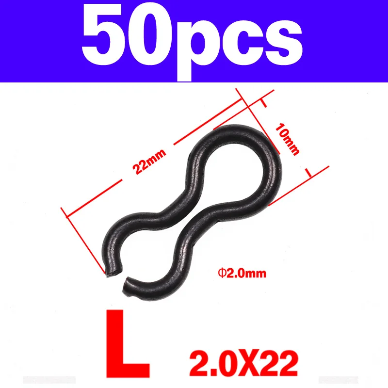 Size L 50pcs Wifreo 50/100PCS Карп рыболовное Грузило Глаза люверсы латунь кольцо рыболовное грузило пресс-форм грузила провода глаза грузило, высокое качество люверсы привести глаза - Цвет: Size L 50pcs