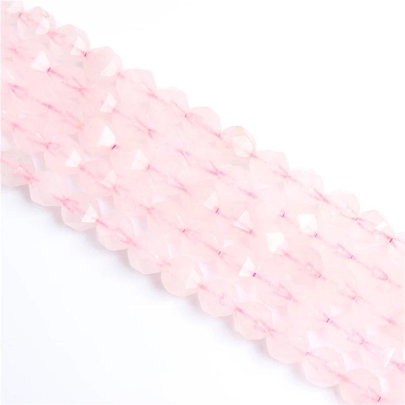 

Pink Crystal Faceted Polygonal Round Beads For Jewelry Making Strand 15" DIY Bracelet Necklace Jewelry Beads Wholesale