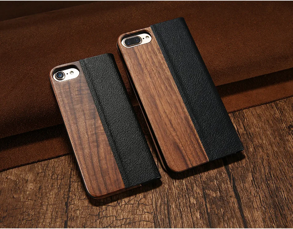 NORTHFIRE бамбука натурального дерева из искусственной кожи чехол для iPhone 11/11 Pro Max XR X XS Max 6/6 S/7/8 Plus чехол-портмоне с откидной крышкой сумка Coque