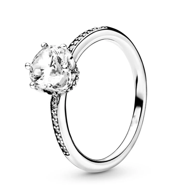 Элегантное женское ослепительное кольцо с цирконом ювелирное изделие высокого