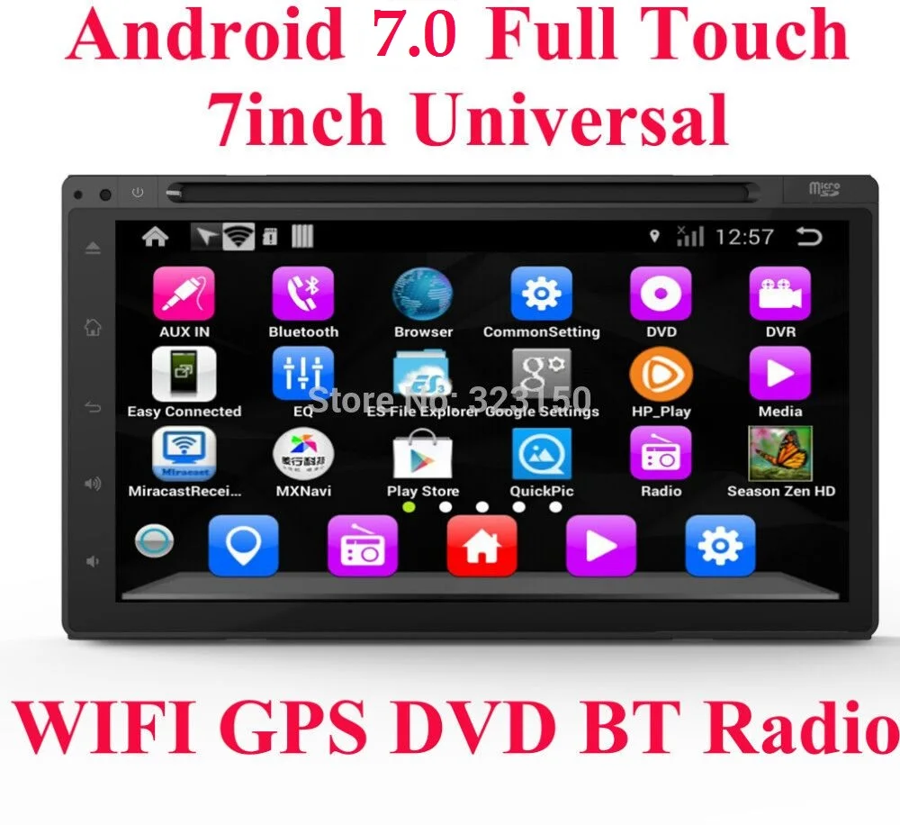 Автомобильный dvd-плеер на основе Android универсальный двойной 2 din 7 дюймов GPS стерео