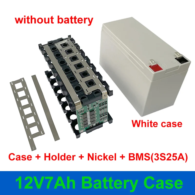 Чехол для аккумулятора 12 В 7 а/ч 18650 3x7 3S25A 3 6 BMS самостоятельной сборки 8 А/ч