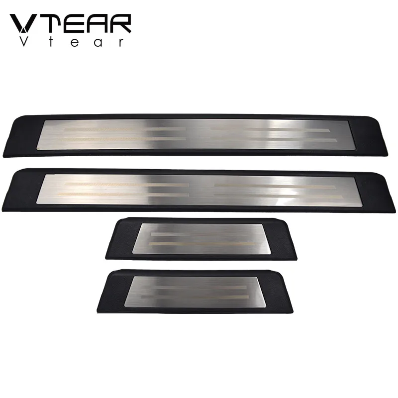 

Vtear для Toyota RAV4 Тойота Рав 4 2019 2020 2021 аксессуары Накладка на порог автомобильной двери внутренняя отделка защитные пластины из нержавеющей стали крышка автомобильные товары