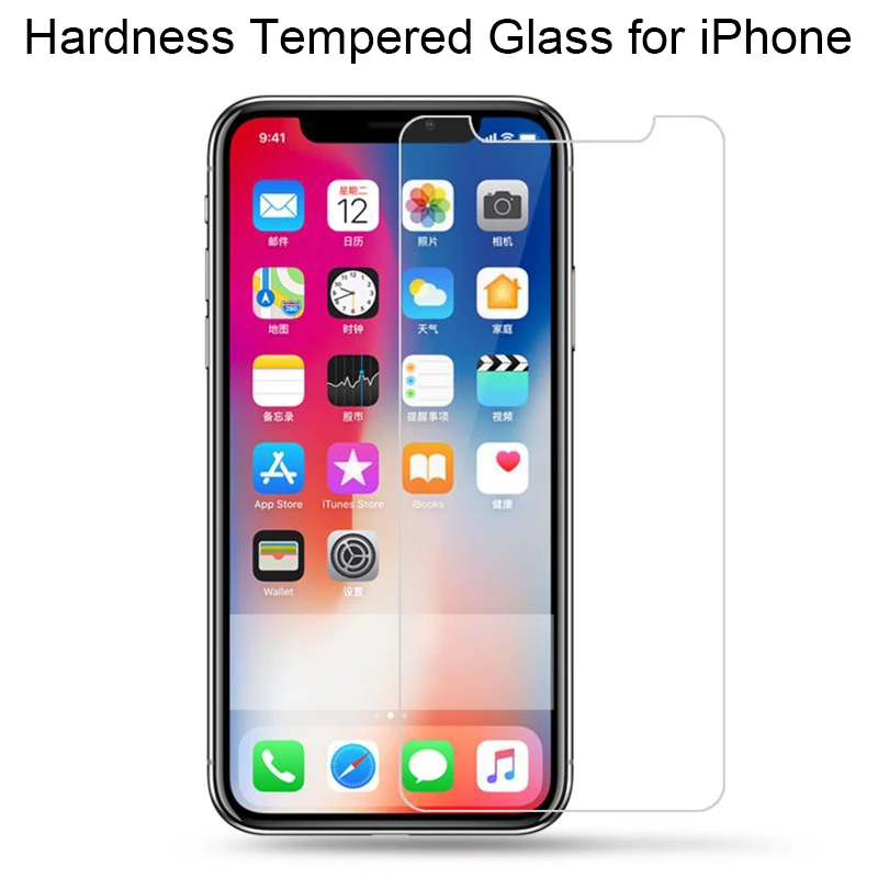 9H HD закаленное стекло для iPhone X 10 8 7 11 Pro 6s 6 5 5S SE 4S стекло для экрана на iPhone 7 Plus прозрачная пленка для iPhone 11 XS XR Max