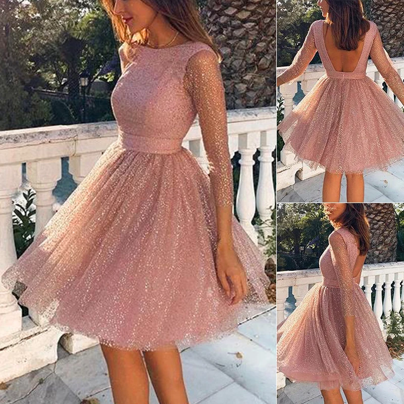 Женское платье Дамское Бальное плиссированное повседневные модные вечерние с