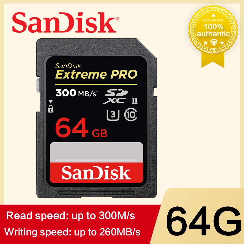 Высокоскоростная карта памяти SanDisk Ultra Pro SD 32 Гб 64 128 ГБ UHS II камера U3 до 300 МБ/с./с