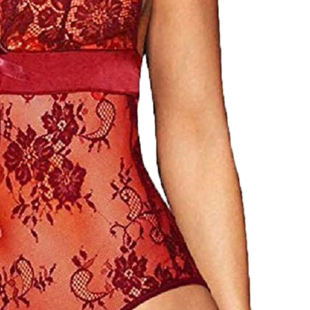 Sexy Women's Sleepwear Lingerie Satin Pajama Set Black Lace V-Neck Pyjamas Underwear Sleeveless Shorts Erotic lingerie#0119 |