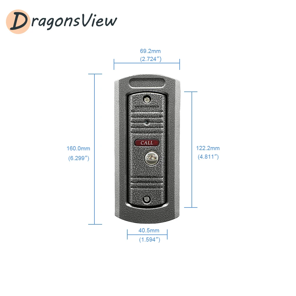 Dragonsview Video Door Intercom System 7 Inch 1200TVL Wired Phone with Motion Detection 4 Indoor Monitors 2 Doorbell Camera |