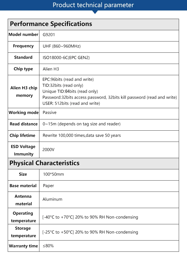100*50 мм uhf epc gen2 rfid тег стикер бумажный тег с чужеродным чипом H3 для управления библиотеками