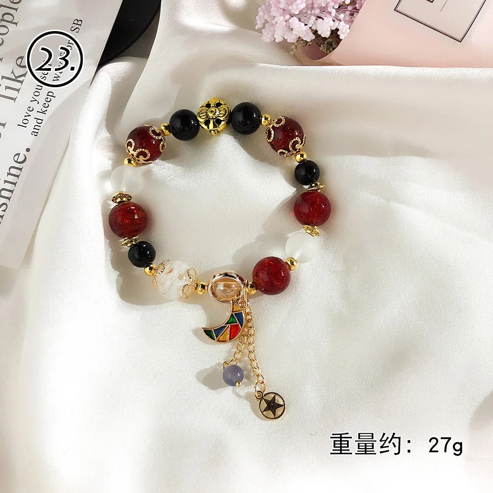 Женский браслет из натурального камня растягивающийся бисера|Браслеты с