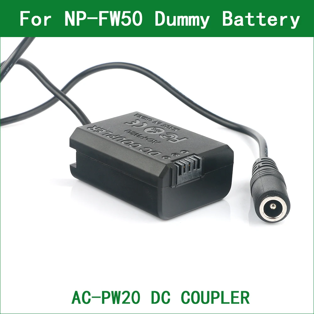 

NP-FW50 DC Coupler Dummy Battery Fit Power for Sony a3000 a5000 a5100 a6000 a6100 a6300 a6400 a6500 RX10 RX10II RX10III RX10IV