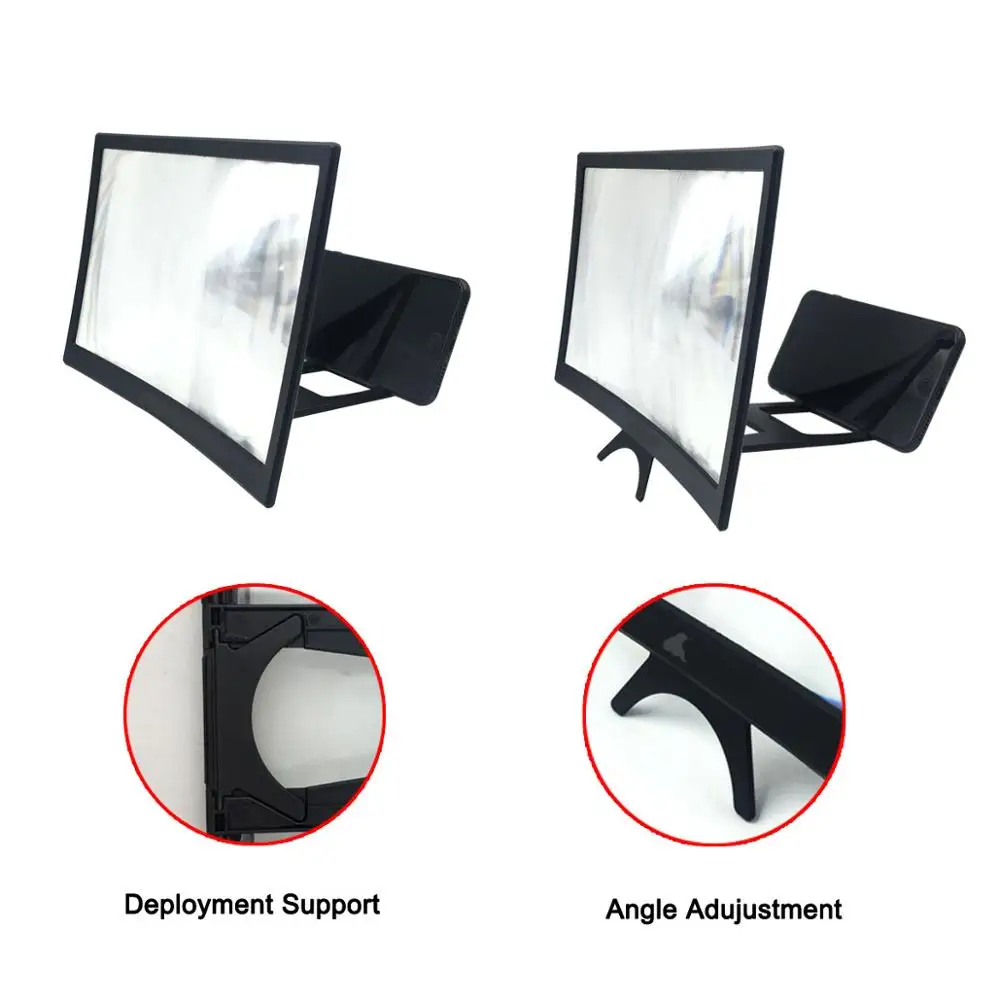 

proyector movil 12" phone magnifier amplificador de pantalla para phone 3d phone cinema amplifier glass amplificatore schermo